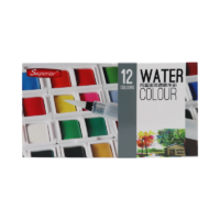 Set de Acuarelas en Pastilla Superior - 12 Colores + Pincel de Depósito de Agua