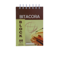 Bitácora A6 Block de Dibujo 90g - 90 Hojas Papel Bond
