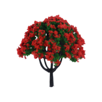 Árbol Rojo en Miniatura 6 cm – Bolsa de 25 Pcs