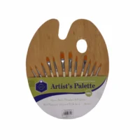 Pincel con paleta cerda x12 piezas
