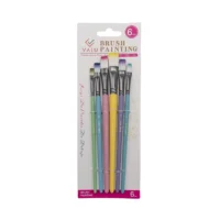 Pincel Valu plano Color Pastel – Pack de 6 unidades