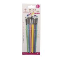 Pincel Valu Angular Color Pastel – Pack de 6 unidades