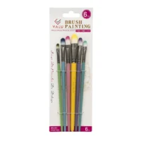 Pincel Valu Lengua de Gato Color Pastel – Pack de 6 unidades
