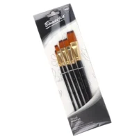 Pincel Mango Negro Plano - Pack de 5 unidades