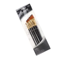 Pincel Mango Negro Biselado - Pack de 5 unidades