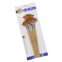 Pincel Abanico de Madera - Pack de 5 unidades