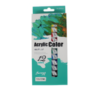 Set de Pintura Acrilica en tubo (12 colores x 12ml)