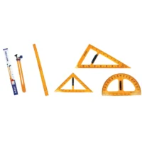 Set geométrico escuadra para pizarra x5 piezas