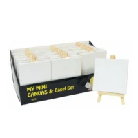 Lienzo c/caballete mini 10x10 cm - caja 24 und