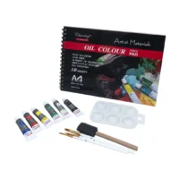 Kit de Arte al Óleo Chivalry: Block A4 de 300g con Textura de Lienzo y Set de Herramientas de 11 Piezas