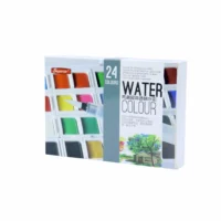 Set de Acuarelas en Pastilla Superior - 24 Colores + Pincel de Depósito de Agua
