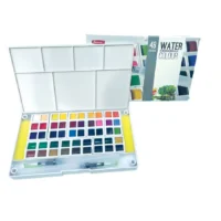 Set de Acuarelas en Pastilla Superior – 48 Colores + Pincel de Depósito de Agua