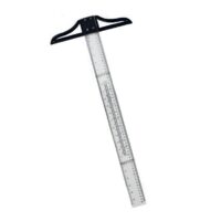 Regla T acrílico c/ cabezal negro - 80cm