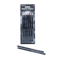 Lápices Borradores tipo Lápiz de Dibujo Técnico - Set de 6 Piezas