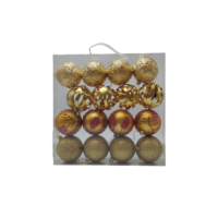 Bolas Navideñas Dorado- Set x 16 piezas (8 cm)