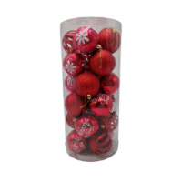 Bolas Navideñas Rojo - Set x 24 piezas (8 cm)