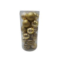 Bolas Navideñas Dorado- Set x 24 piezas (8 cm)