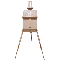 Caballete madera 170 cm c/ cajón y paleta