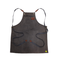 Mandil para pintar lona en cuero adulto - Gris