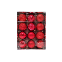 Bolas Navideñas Rojo - Set x 12 piezas (8 cm)