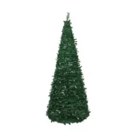 Árbol de Navidad Plegable Pino Verde c/Luces 2.10 m