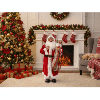 Muñeco Papá Noel Rojo c/Bota Navideña 90 cm