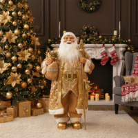 Muñeco Papá Noel c/Cetro Dorado 90 cm