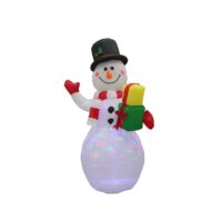 Inflable navideño muñeco de nieve con regalos 1.50 mt