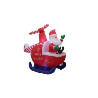 Inflable navideño Papá Noel en helicóptero 1.90 mt