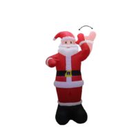 Inflable navideño papa Noel con brazo móvil (efecto saludo) - 2.00 mt