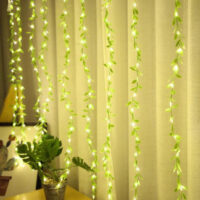 Luz Cascada c/ hojas 3 x 2 mt – Ambar