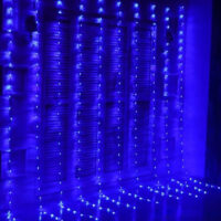 Cortina de luces led 10 tiras – azul