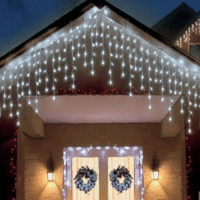 Luz cascada led cable transparente – Blanco