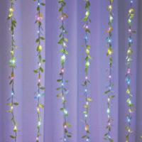Luz cascada c/ hojas 3 x 2 mt – Multicolor