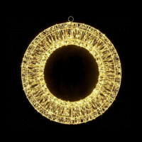 Corona Led de Alambre - Ámbar
