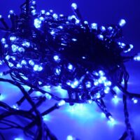 Luz lineal con cable verde musical- azul