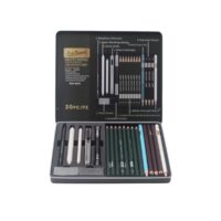Set de Dibujo Profesional - Lata Metálica 20 Piezas