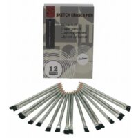 Borrador de Lápiz con Escobilla (Set x12 Unidades) – Precisión y Limpieza en Cada Trazo