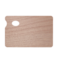 Paleta de Pintura de Madera mediana - Forma Rectangular con Agarre de Pulgar
