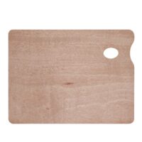 Paleta de Pintura de Madera Grande - Forma Rectangular con Agarre de Pulgar
