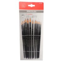 Pinceles Punta Redonda VALU Set x12 – Cerdas Sintéticas Premium
