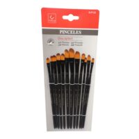 Pinceles Lengua de Gato VALU Set x12 - Cerdas Sintéticas Premium