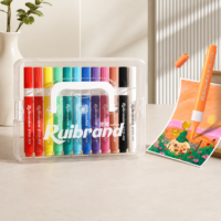 Plumones Acrílicos Lavables Ruibrand – Set x 12 Colores (Punta Pincel)