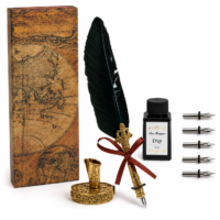 Set de Pluma Vintage Dorado 8 Piezas