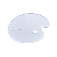 Paleta Ovalada Plana blanca x 3 divisiones