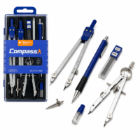 Set de Compás Técnico y Geometría de Precisión (9 Piezas - Marca Mini Fish)