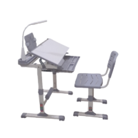 Escritorio Ergonómico Infantil Regulable con Silla y Lámpara LED (38 x 70 cm)